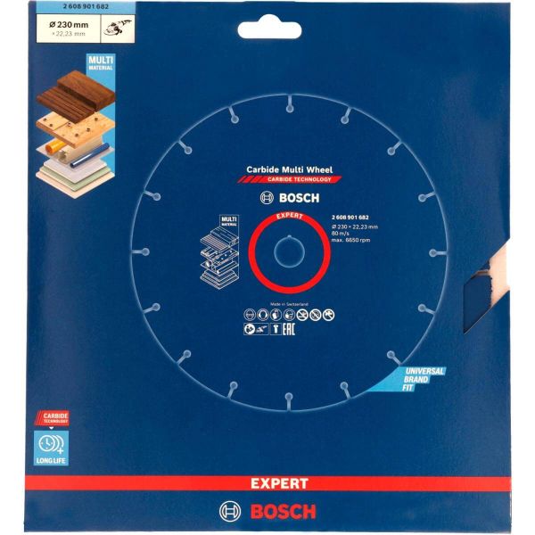 Круг відрізний Bosch Expert Carbide Multi Wheel 230x22.23 мм (2608901682)