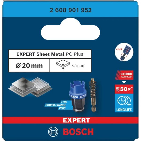 Коронка для листового металу Bosch Expert Sheet Metal PC Plus 20х5 мм (2608901952)