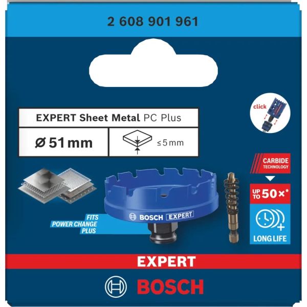 Коронка для листового металу Bosch Expert Sheet Metal PC Plus 51х5 мм (2608901961)