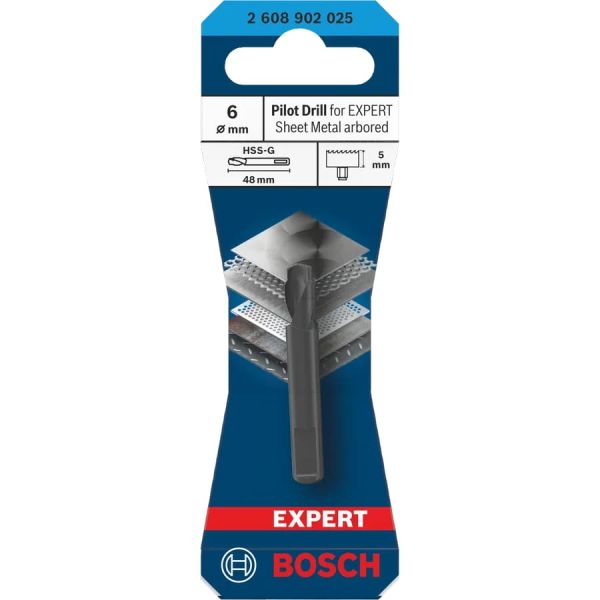 Центруюче свердло для коронки Bosch Expert Sheet Metal 6х5х48 мм (2608902025)