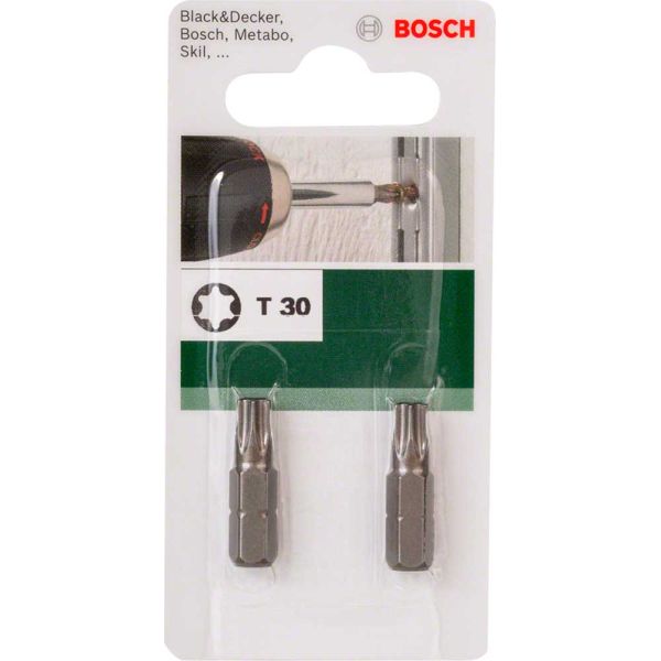 Біти Bosch TORX T30 XH, 25 мм, 2 шт (2609255937)