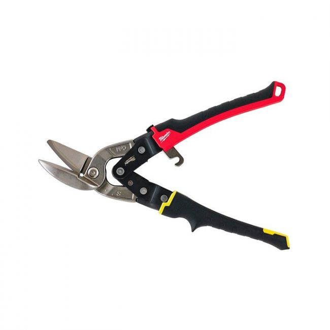 Ножницы по металлу изогнутые Milwaukee Heavy Duty (рез прямой, желтый) (48224032)