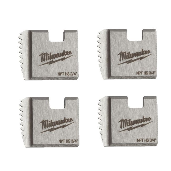 Плашки для нарізання різблення MILWAUKEE, FPTD 3/4" NPT HS (4шт) (для M18 FPT) (48361108)
