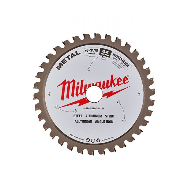 Пильный диск Milwaukee 150x20 мм, 34 зуб. (48404080)