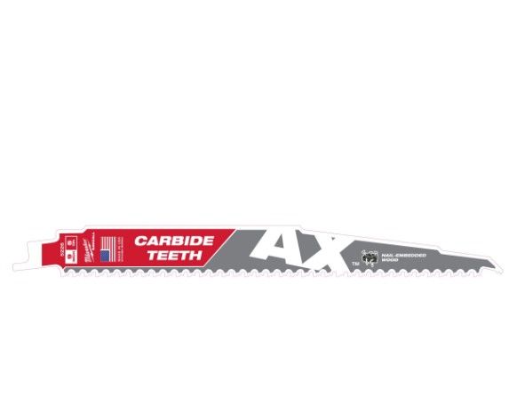 Полотно для шабельних пил AX CARBIDE MILWAUKEE, 230х5мм, (деревина з цвяхами) (48475226)