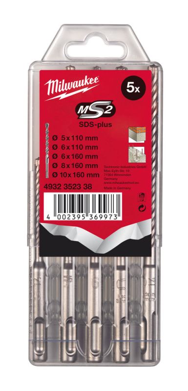 Набор буров Milwaukee SDS-PLUS MS2 5 шт (4932352338)