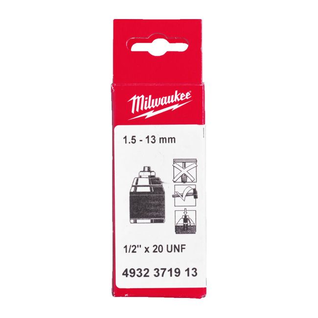 Патрон безключовий промисловий для інструменту з FIXTEC MILWAUKEE 1-10 1/2"х20 (4932371913)