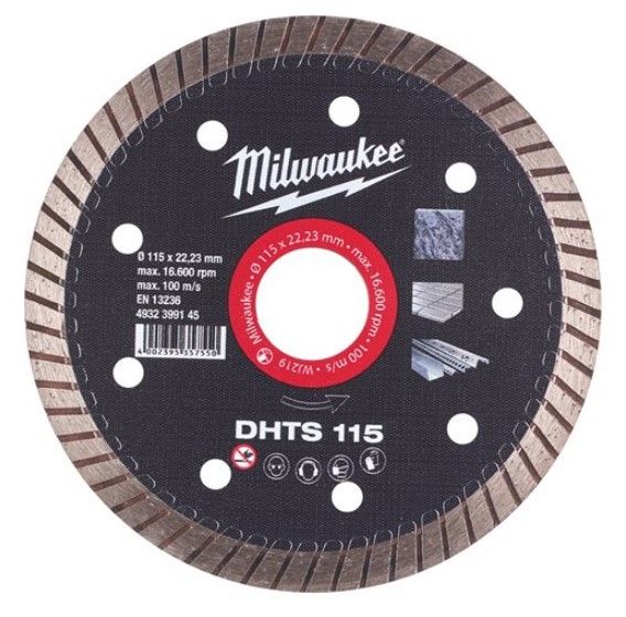 Диск алмазний MILWAUKEE DHTS 115, діаметр 115мм (4932399145)