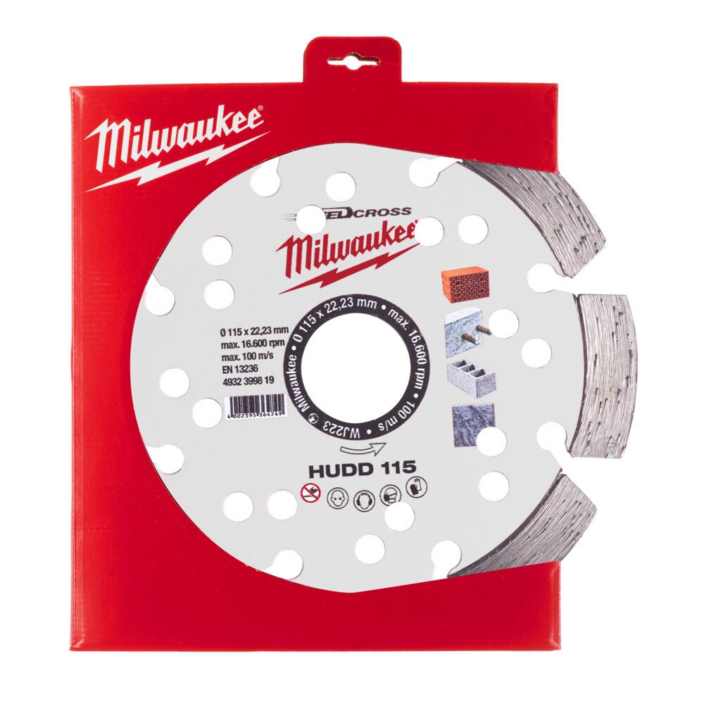 Диск алмазний Speedcross MILWAUKEE HUDD 115, діаметр 115мм (залізобетон, граніт) (4932399819)