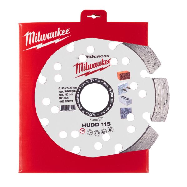 Диск алмазний Speedcross MILWAUKEE HUDD 115, діаметр 115мм (залізобетон, граніт) (4932399819)