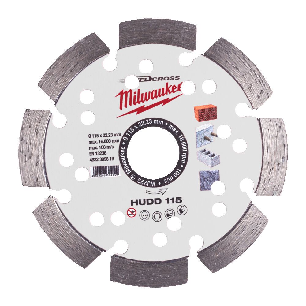 Диск алмазний Speedcross MILWAUKEE HUDD 115, діаметр 115мм (залізобетон, граніт) (4932399819)