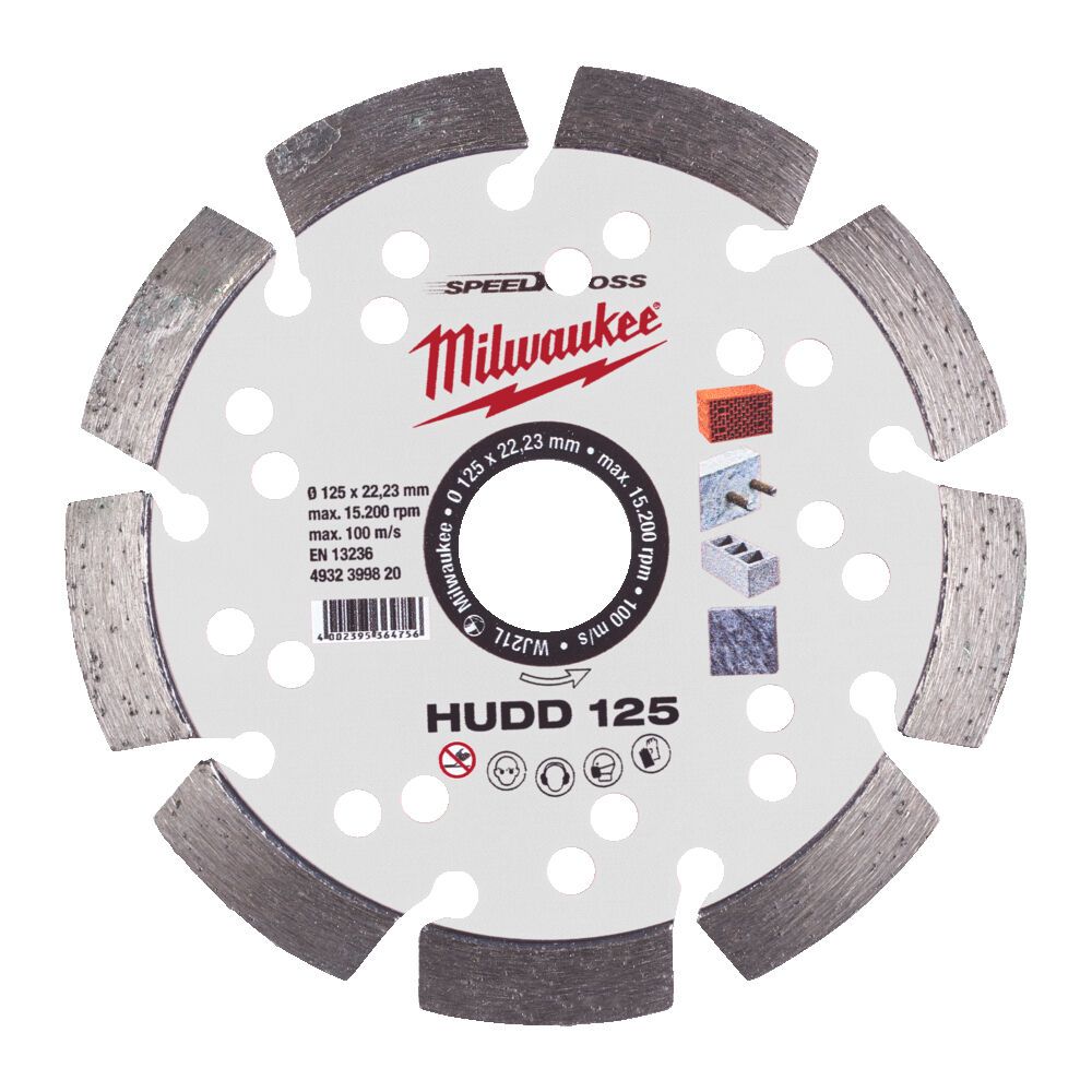 Диск алмазний Speedcross MILWAUKEE HUDD 125, діаметр 125мм (залізобетон, граніт) (4932399820)