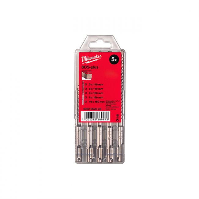 Набор буров и долот Milwaukee SDS-PLUS 5 шт (4932430002)