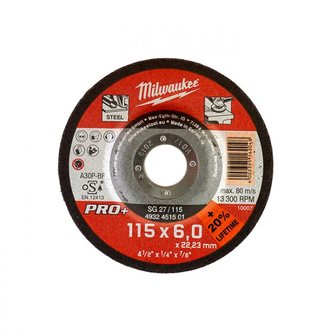 Шлифовальный диск по металлу Milwaukee SG 27 / 230 х 6 PRO+ (1шт) (4932451504)