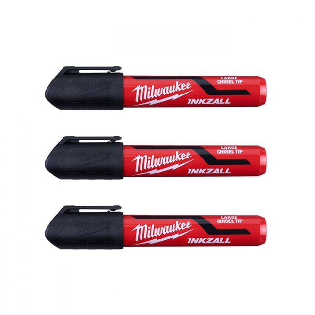 Маркер Milwaukee InkZAll большой (L) черный 3 шт (4932471554)