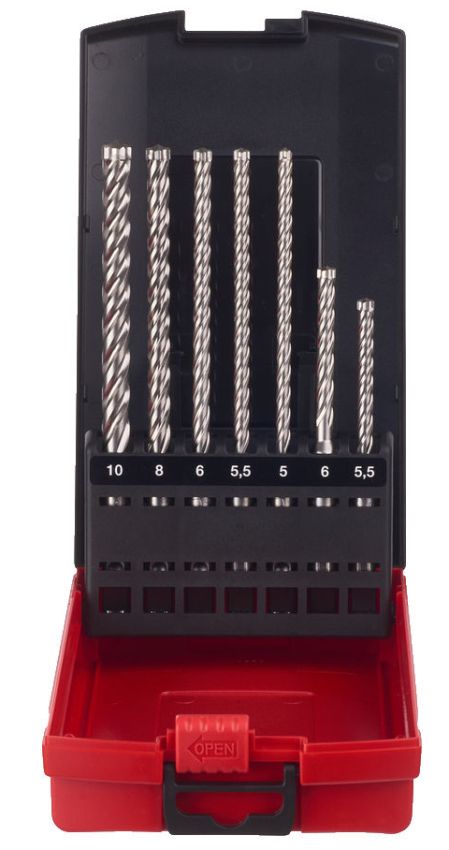 Набір бурів MX4 SDS+ (5.5 / 6 x 115 мм, 5 / 5.5 / 6 / 8 / 10 x 165 мм) (1 шт) (4932478627)