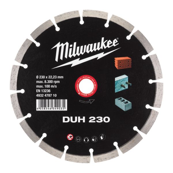 Диск алмазний для твердого бетону, бетонних блоків та каменю DUH 230 MILWAUKEE (4932478710)