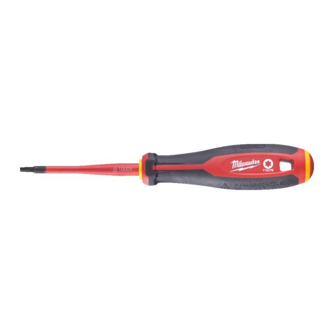 Викрутка з тригранною рукояткою ізольована VDE MILWAUKEE, T15х75мм (4932478729)