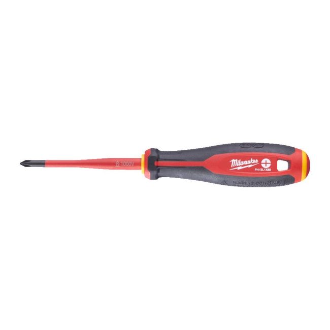 Викрутка з тригранною рукояткою ізольована VDE MILWAUKEE, PH/SL1х80мм (4932478733)