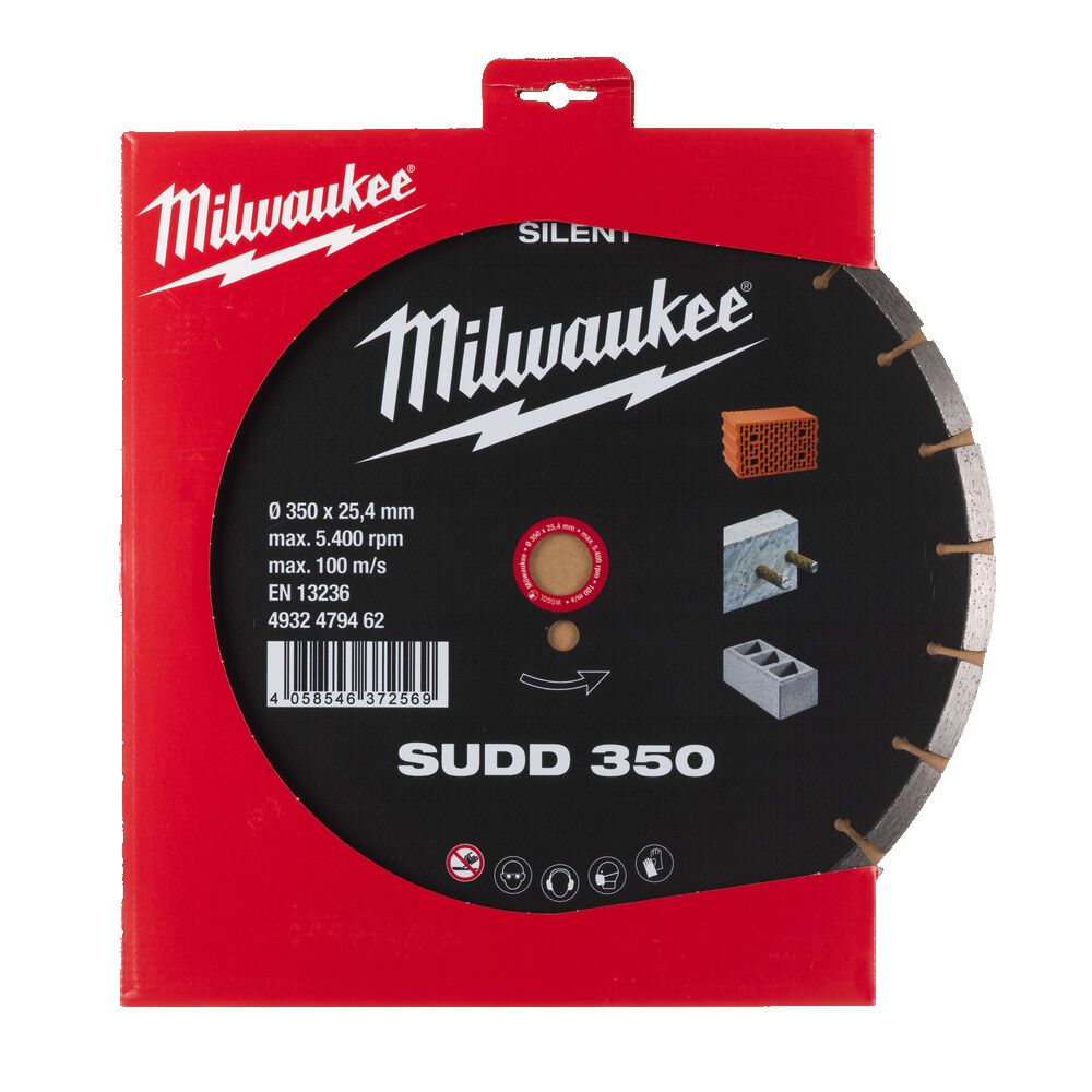Диск алмазний MILWAUKEE SUDD 350, діаметр 350мм (залізобетон, цегла) (4932479462)