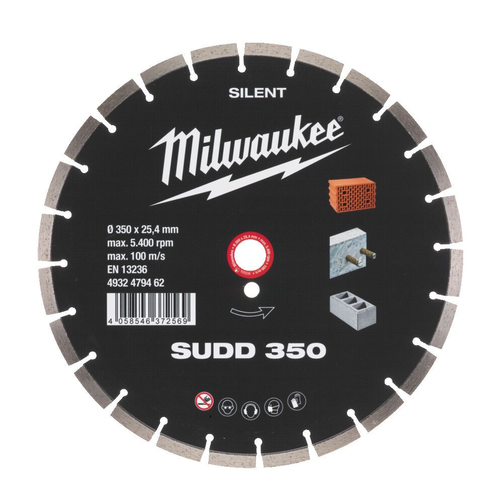 Диск алмазний MILWAUKEE SUDD 350, діаметр 350мм (залізобетон, цегла) (4932479462)