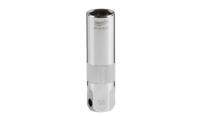 Головка хромована 3/8'' MILWAUKEE, для свічок запалювання, 14мм (4932480679)