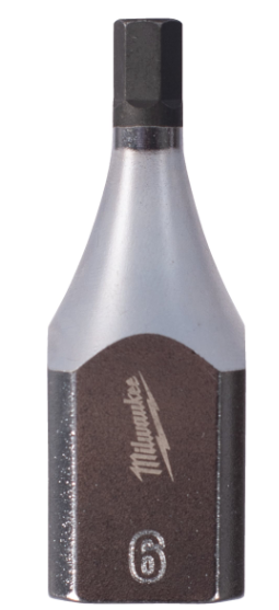 Головка торцева хромована 1/2'' MILWAUKEE з бітою Hex, 6мм (4932480844)