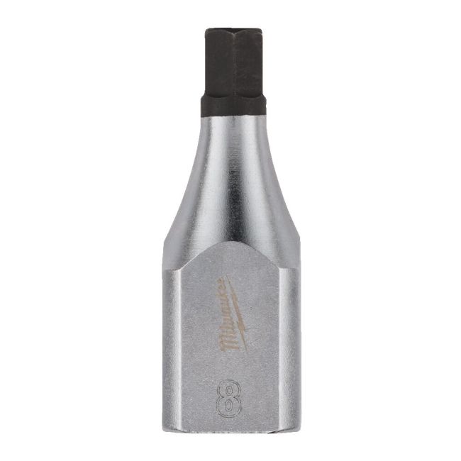 Головка торцева хромована 1/2'' MILWAUKEE з бітою Hex, 8мм (4932480846)