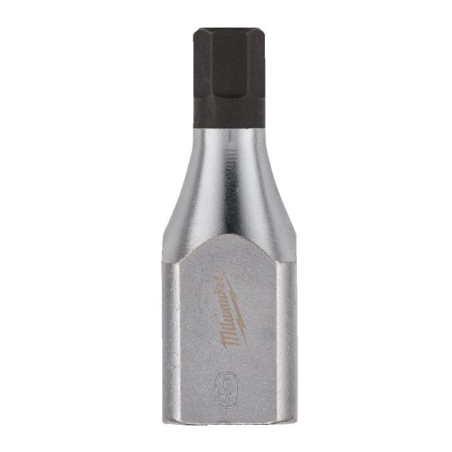 Головка торцева хромована 1/2'' MILWAUKEE з бітою Hex, 9мм (4932480847)