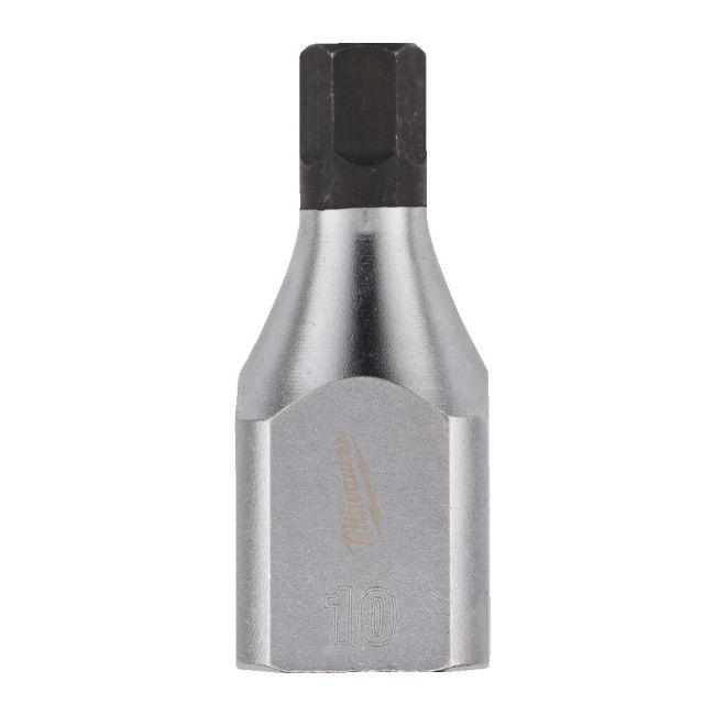 Головка торцева хромована 1/2'' MILWAUKEE з бітою Hex, 10мм (4932480848)