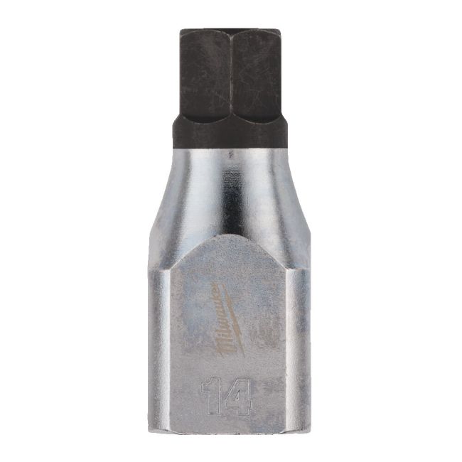 Головка торцева хромована 1/2'' MILWAUKEE з бітою Hex, 14мм (4932480850)