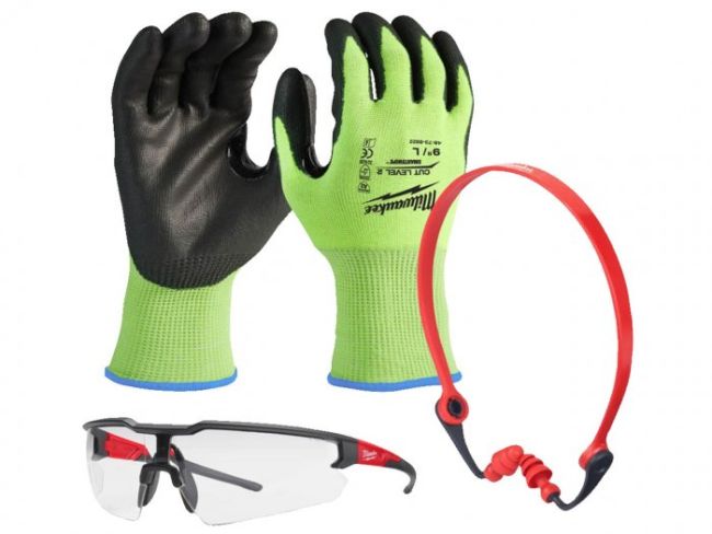 Комплект ЗІЗ Milwaukee PPE Kit 1 - G.9/L (рукавиці, окуляри, беруши) (4932492064)