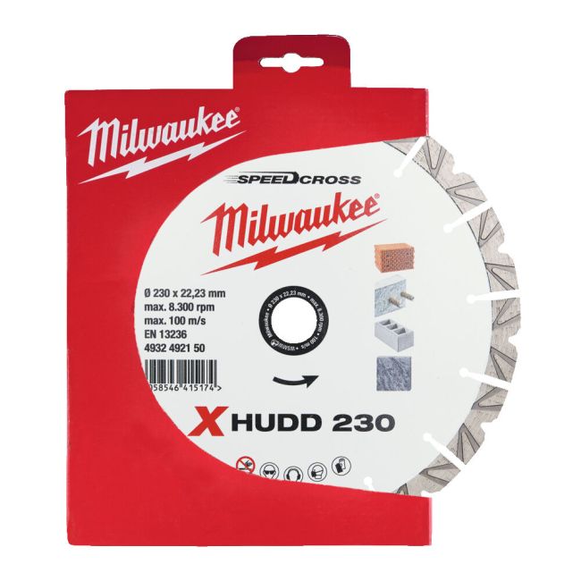 Диск алмазний Speedcross MILWAUKEE XHUDD 230, діаметр 230мм (залізобетон, граніт, цегла) (4932492150)