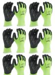 Рукавиці робочі сигнальні Hi-Vis MILWAUKEE, з опором порізам 3/C рівня, розмір 8/M, (12 пар) (4932492919)