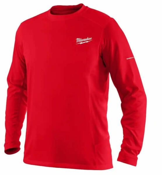 Футболка MILWAUKEE, WWLS дихаюча з довгим рукавом, червона, розмір XL (4932493086)