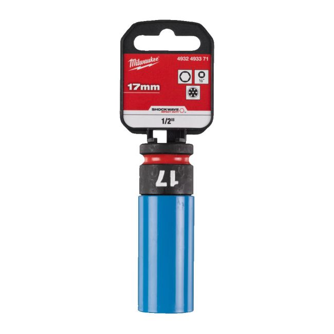 Головка ударна подовжена 1/2" AUTO MILWAUKEE, 17мм (пластик) (4932493371)