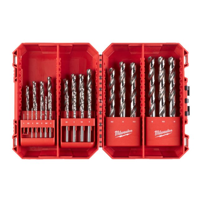 Набір свердел по металу THUNDERWEB HSS-G PACKOUT MILWAUKEE, DIN-338, (діаметр 1/1.5/2/2,5/ 3/3,5/4/4,5/5/5,5/ 6/6,5/7/ 7,5/8/8,5 (4932493870)