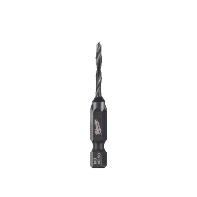 Свердло-метчик 1/4 Hex комбіноване 3-в-1 HSS-G MILWAUKEE, M3x52мм (4932498261)