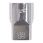 Головка торцева хромована 1/2'' MILWAUKEE, (зірочка 12 гранн.), 18мм (4932498828)