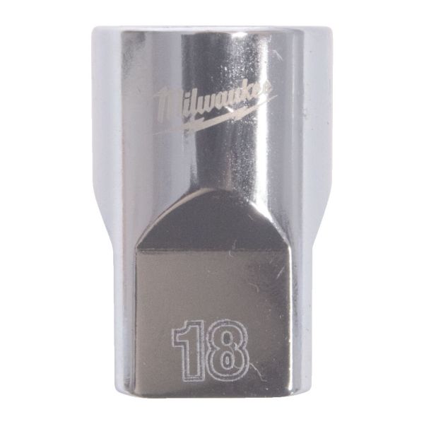 Головка торцева хромована 1/2'' MILWAUKEE, (зірочка 12 гранн.), 18мм (4932498828)