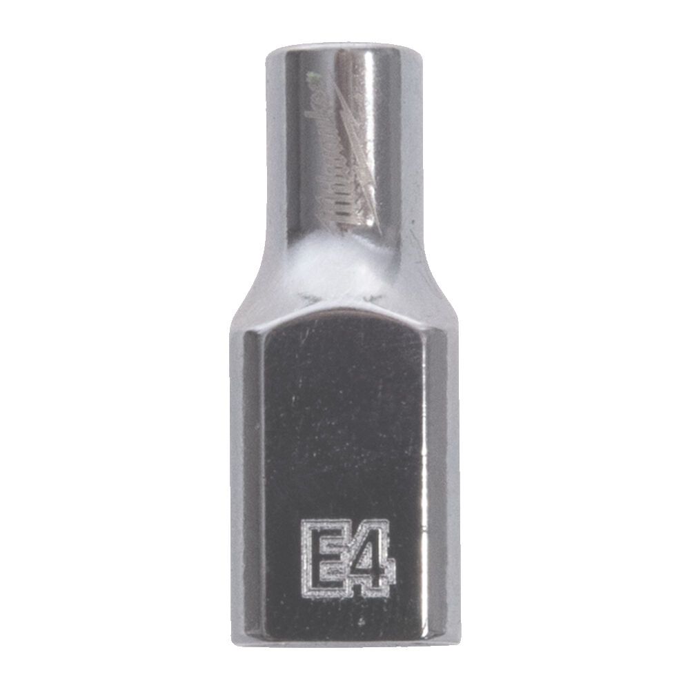Головка торцева хромована TORX Е-стандарт 1/4'' MILWAUKEE, E4 (4932498846)
