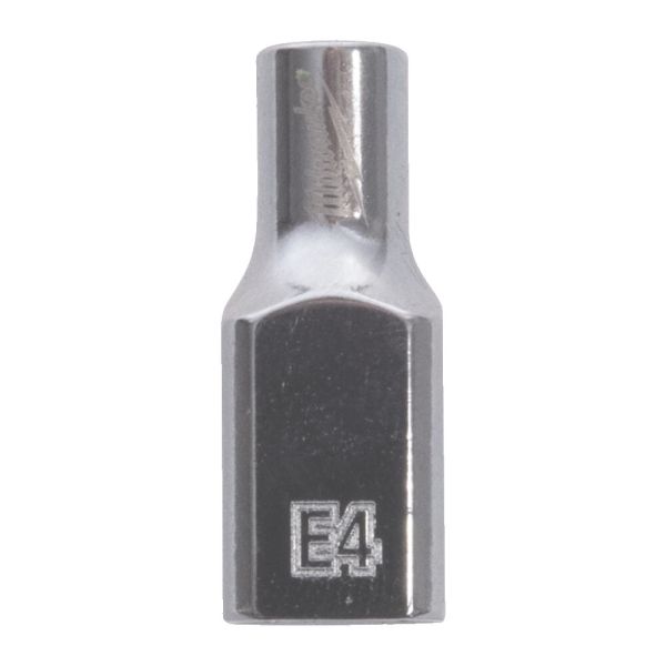 Головка торцева хромована TORX Е-стандарт 1/4'' MILWAUKEE, E4 (4932498846)