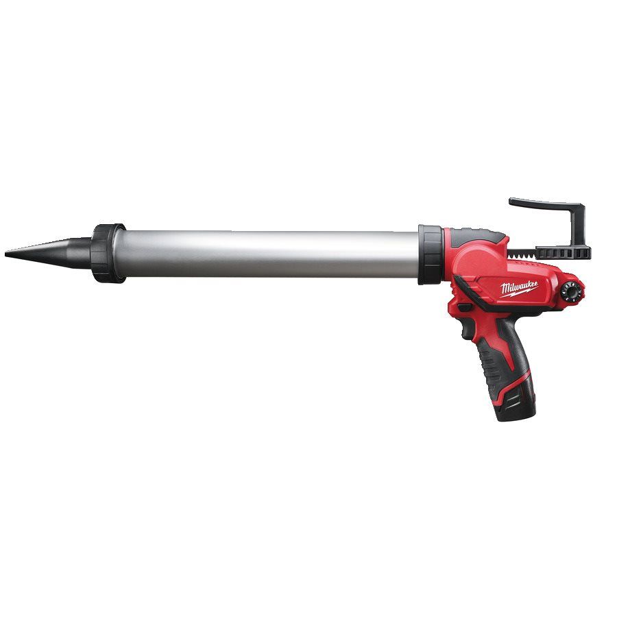 Пістолет для герметиків акумуляторний MILWAUKEE, M12 PCG/600A-201B, 600мл (зарядний пристрій С12 С, 1 акумулятор М12 В2 2Ач, алю (4933441670)