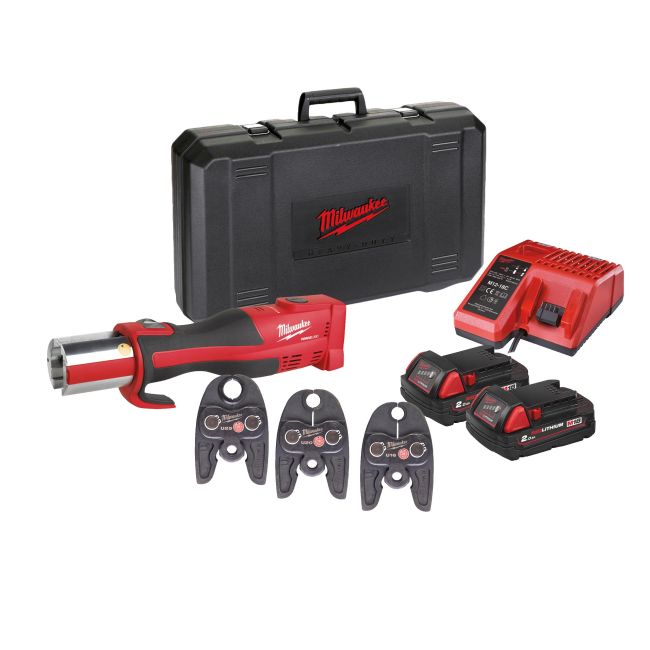 Обтискач гідравлічний акумуляторний для труб MILWAUKEE, M18 BLHPT-202C U-SET (зарядний пристрій М12-18 С, 2 акумулятори М18 В2 2 (4933451136)