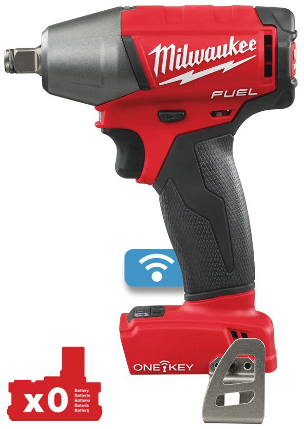 Гайковерт акумуляторний безщітковий 1/2'' MILWAUKEE M18 ONEIWF12-0, 300Нм, з кільцем (каркас) (4933451153)
