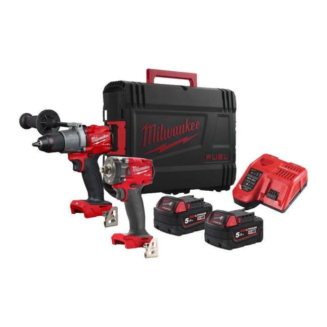 Набір акумуляторних інструментов Milwaukee M18 FUEL FPP2T2-502X, 4933478767 1x Акум.ударний дриль M18 FPD2-0X FUEL , 1x Акум.уда (4933478767)