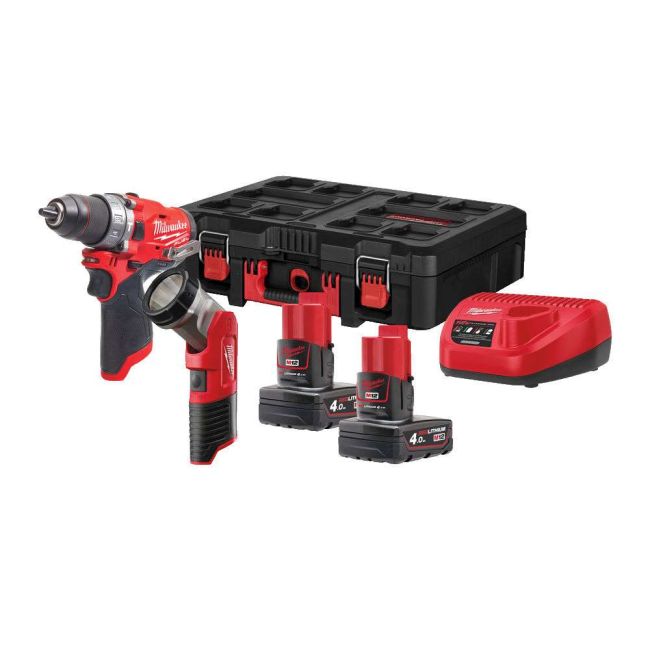 Набор аккумуляторных инструментов Milwaukee M12 FPP2AW-402P (4933478824)