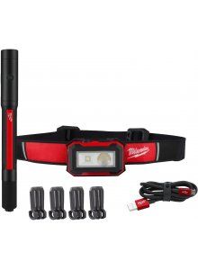 Набір ліхтарів IR HL450PL250 MILWAUKEE 4933492104 (тонкий, налобний, кліпси, кабель usb) (4933492104)