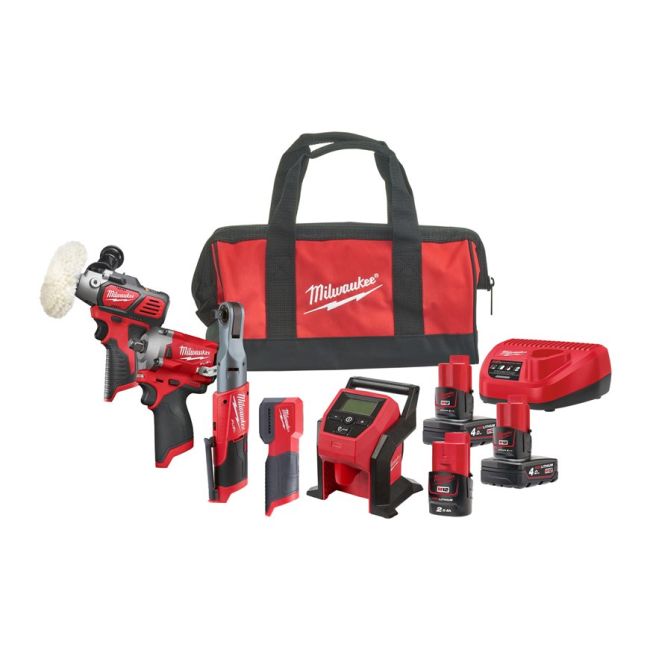 Набор аккумуляторных инструментов Milwaukee M12 FPP5A-423BEU FUEL (4933492514)