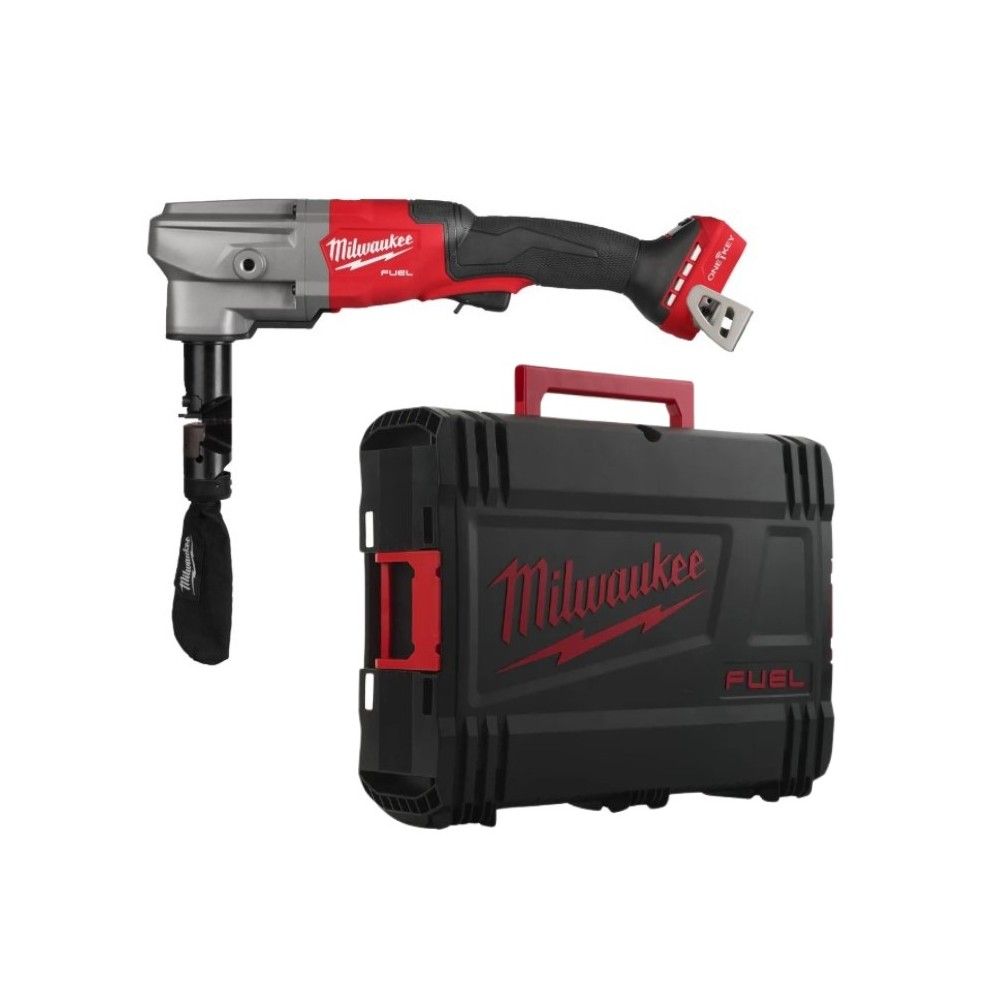 Ножиці висічні по металу акумуляторні безщіткові MILWAUKEE, M18 FNB35-0X, 3,5мм (каркас, кліпса на ремінь, HDкейс) (4933498982)